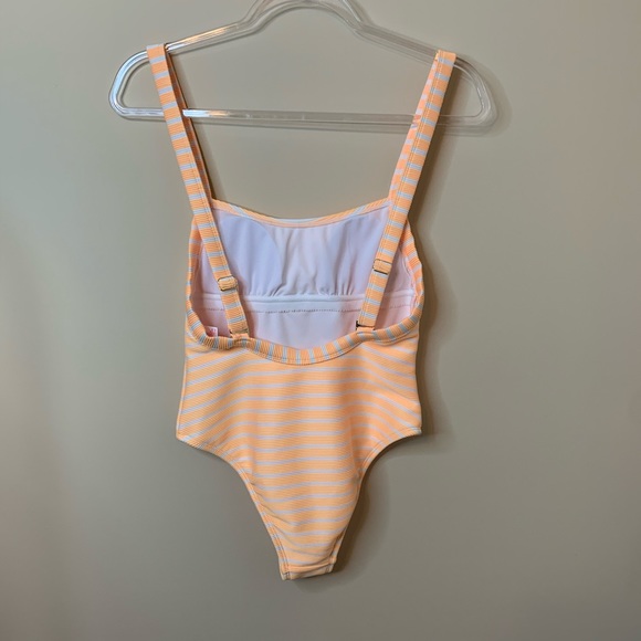 Xhilaration Yellow Striped One Piece Swimsuit - Picture 6 of 8